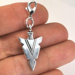 Clip On arrow head charms planner charms clipon silver zipper bracelet charms